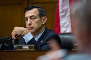 Congressman and Chairman of the House Oversight Committee, Darrell E. Issa, Republican-California looks on as a member of the Committee speaks, 2013